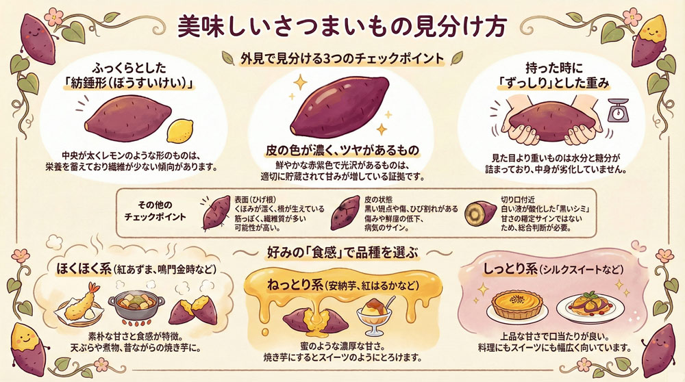 美味しいさつまいもの見分け方