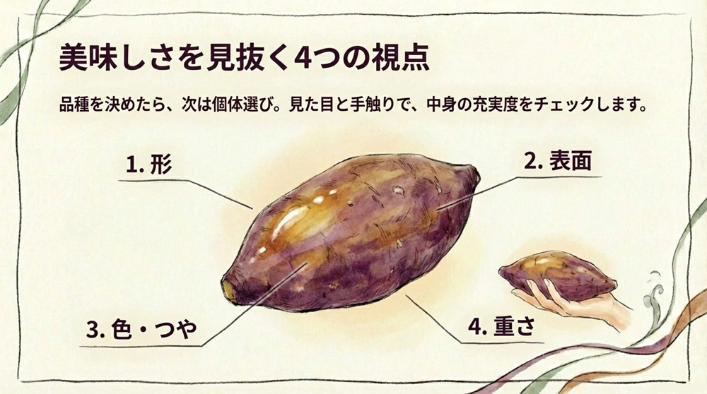 美味しいさつまいもの見分け方のポイント