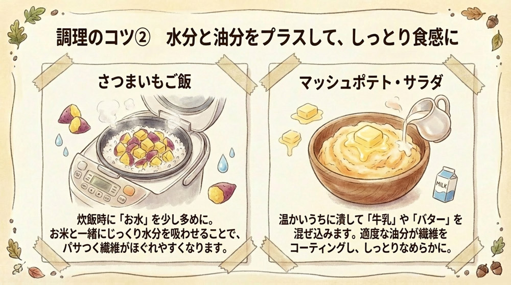 水分を加えて調理する