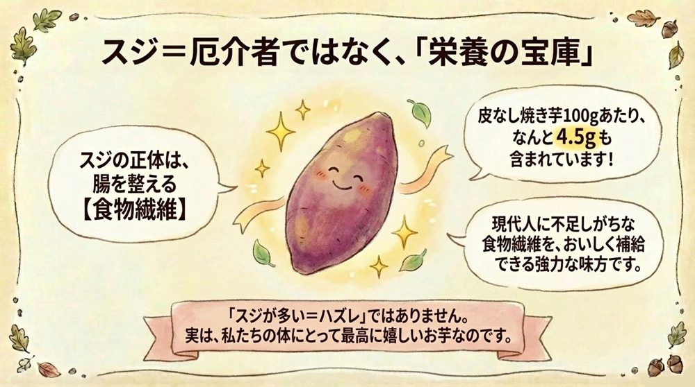 繊維質は体にいい?さつまいもの栄養面