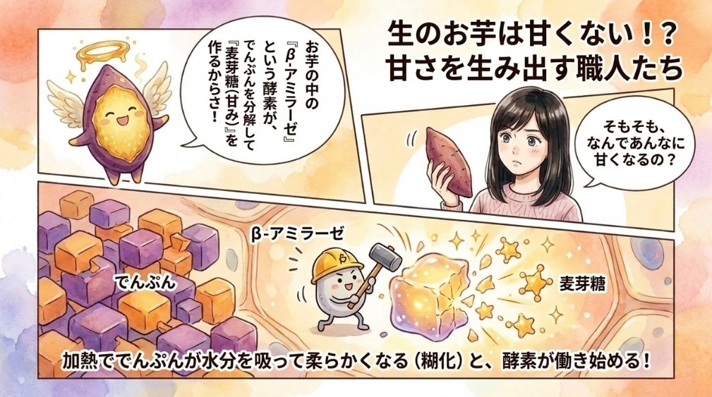 かぎを握る「β-アミラーゼ」と「糊化」