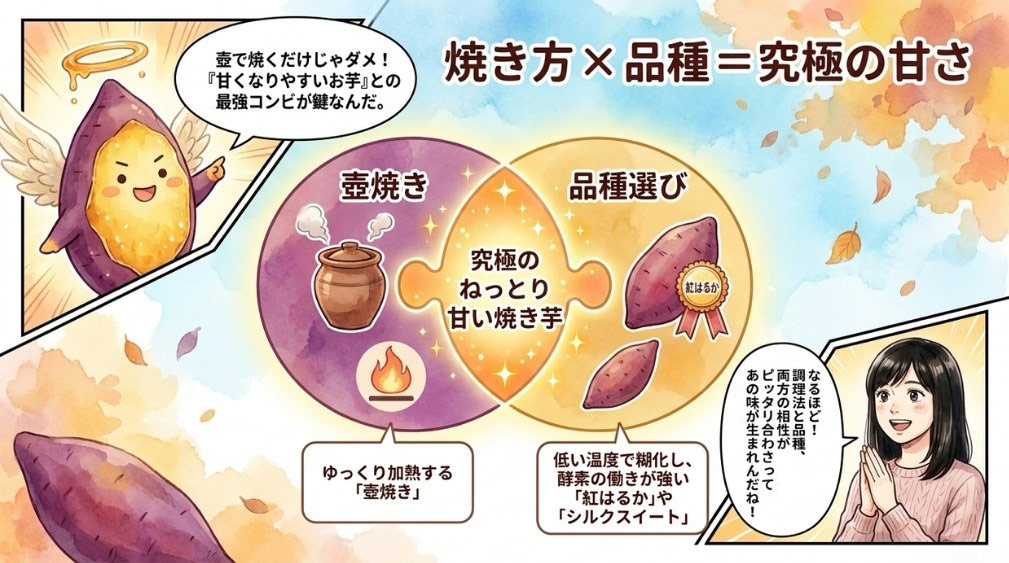 甘さは焼き方だけで決まるわけではない